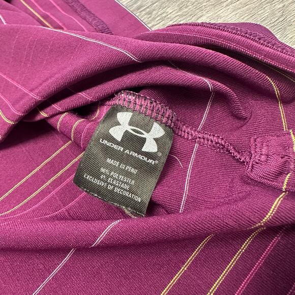 Under Armour Heatgear Avalon Striped Mens 2XL Loose Performance‎ Golf Polo Shirt - Picture 5 of 10